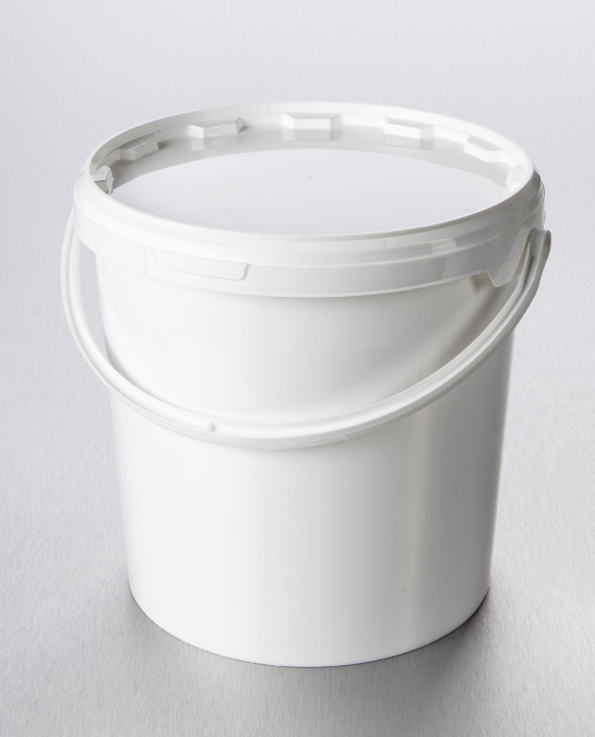 Bucket 10.7L PP white H264 Ø251 + cap white