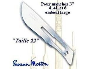 Scalpel blade N°22 I.S. 100 pcs for handle n°4